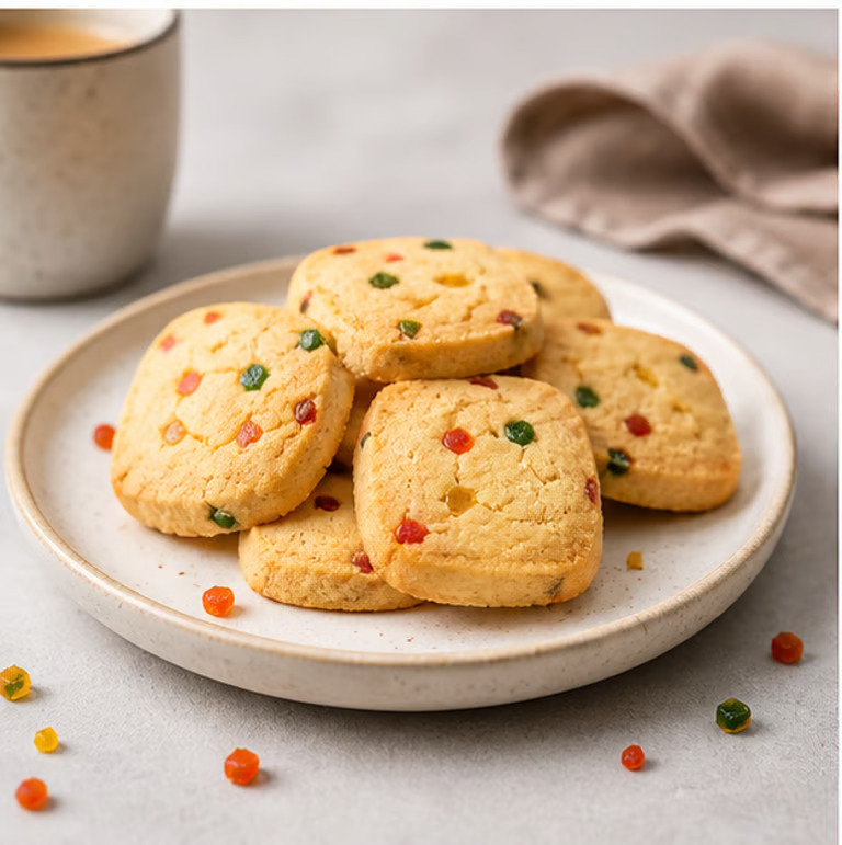 Premium Tuti Fruity Butter Cookies - Fruity Biscuits