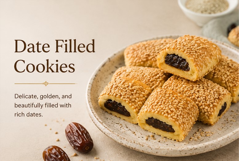 Date Filled Cookies - Soft & Delicious Premium Date Biscuits